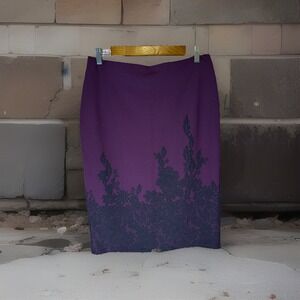 NYCC women's skirt size M burgundy stretch fabric classic workwear style.